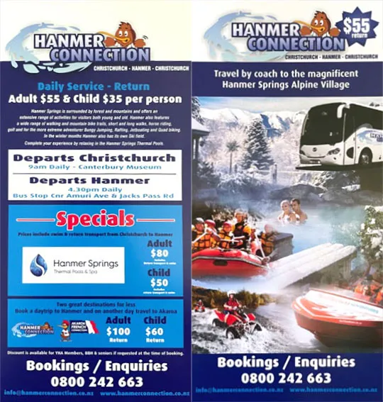 front cover of Hanmer Connection brochure