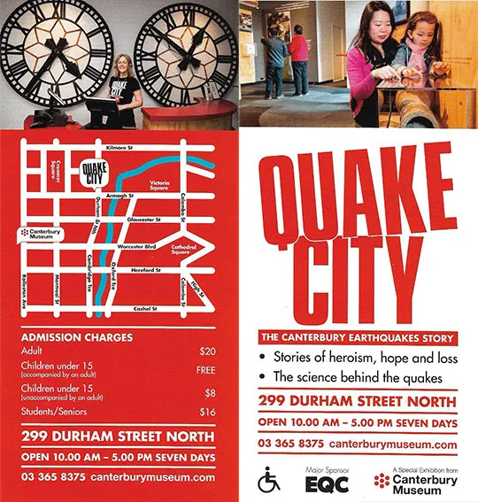 front cover of Quake City brochure