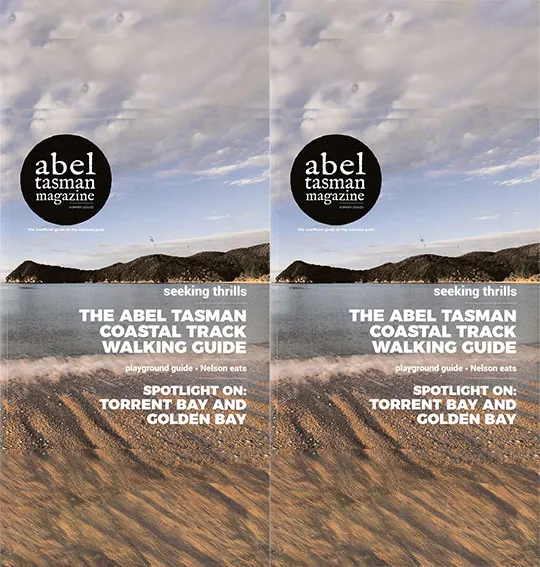 front cover of Abel Tasman Magazine brochure
