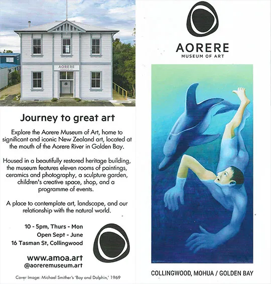 front cover of Aorere Museum of Art brochure