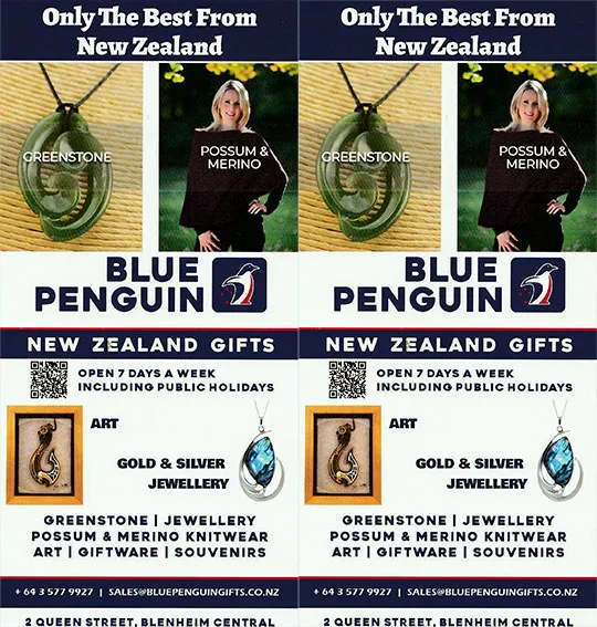 front cover of Blue Penguin gifts brochure