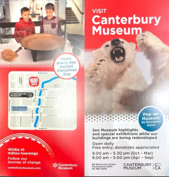 front cover of Canterbury Museum brochure