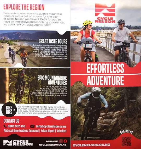 front cover of Cycle Nelson brochure
