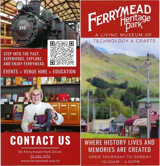front cover of Ferrymead Heritage Park brochure