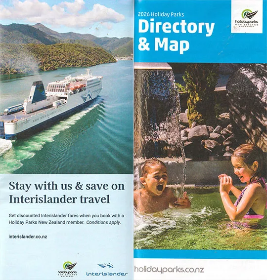 front cover of Holiday Parks Directory & Map brochure