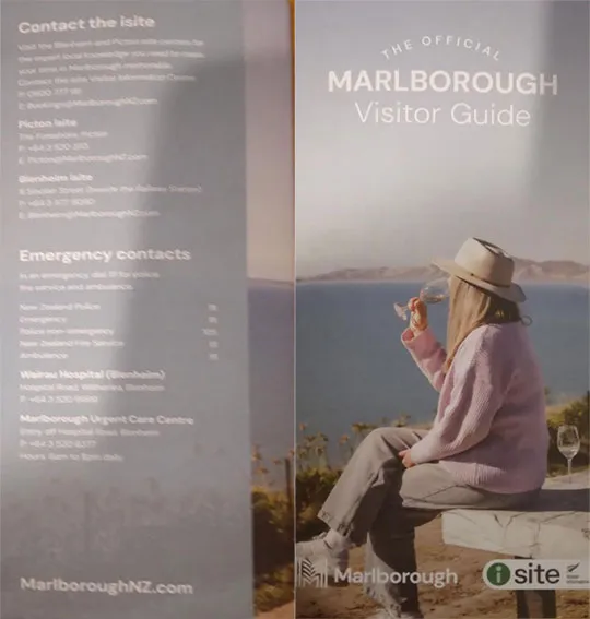 front cover of Marlborough Official Visitor Guide brochure
