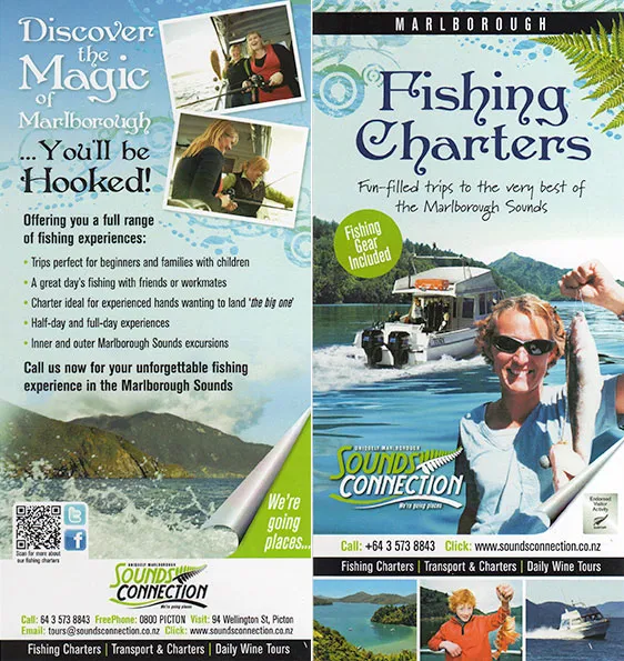 front cover of Marlborough Fishing Charters brochure