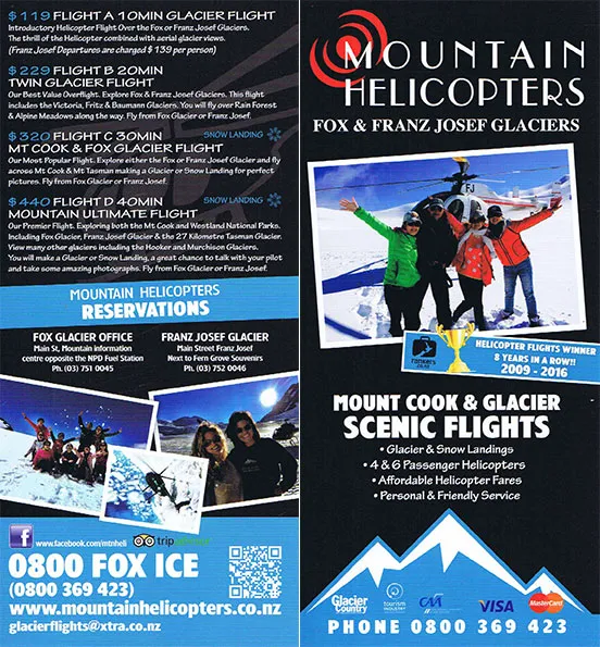 front cover of Mountain Helicopters brochure