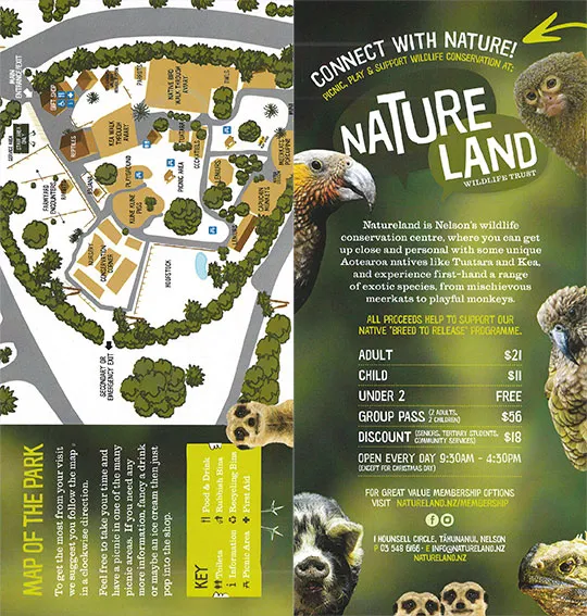 front cover of Nature land brochure