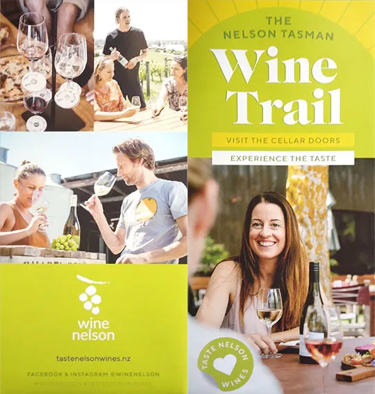 front cover of Nelson Wine trail brochure
