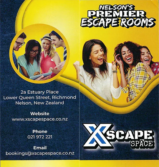 front cover of Nelson Xscape Space brochure