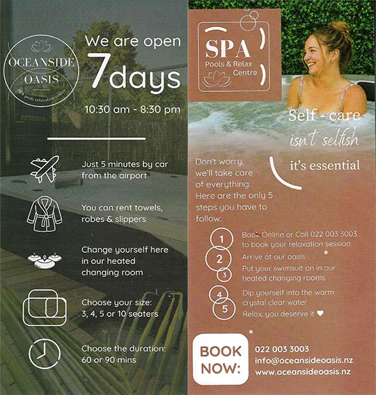 front cover of Oceanside Oasis brochure