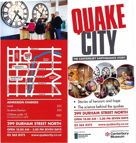 front cover of Quake City brochure