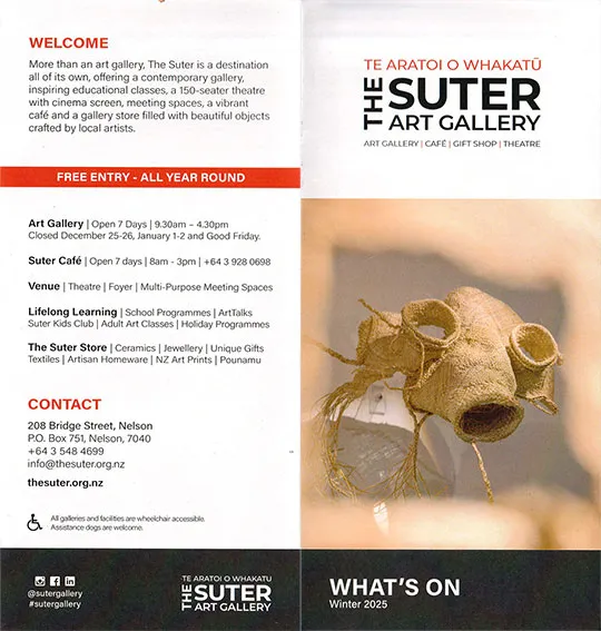 front cover of The Suter Art Gallery brochure