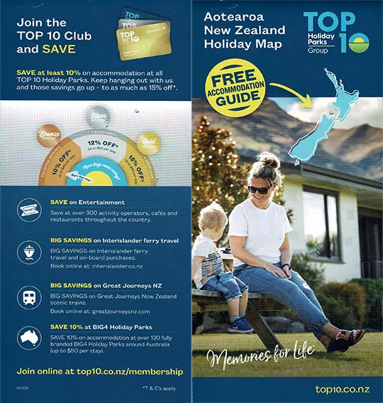 front cover of Top 10 Holiday Parks brochure