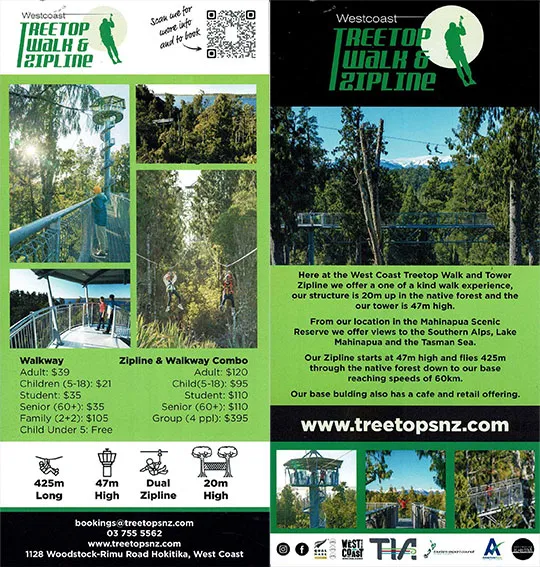 front cover of Treetops Walkway - Walk the treetops brochure